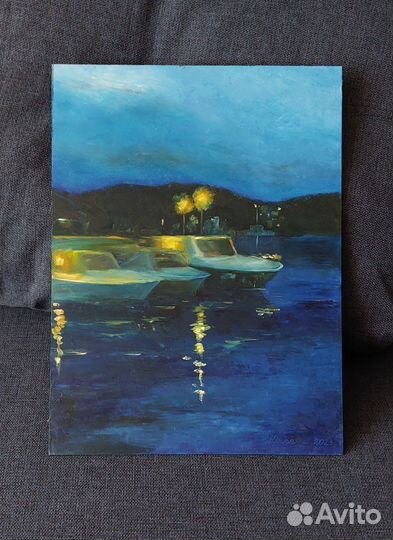 Картина маслом на холсте море