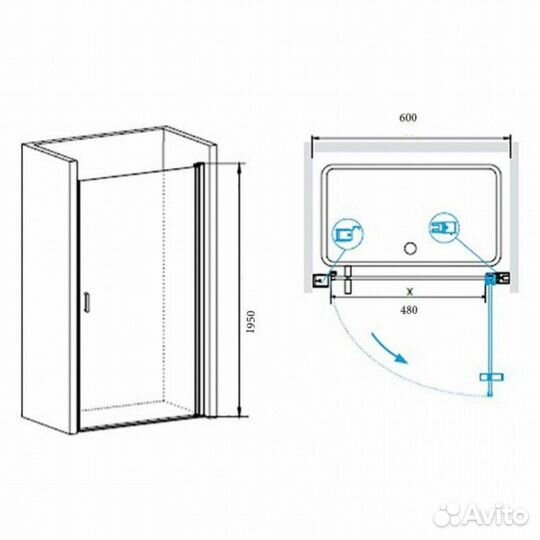 Душевая дверь RGW Leipzig LE-03 60 см