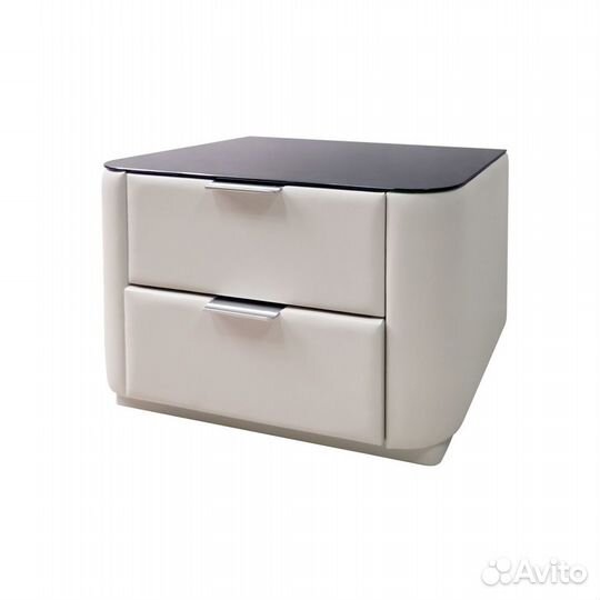 Тумба прикроватная hendrix экокожа светло-серая (0