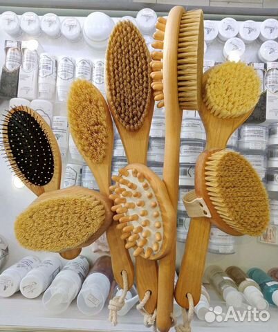 Натуральные щетки для сухого массажа