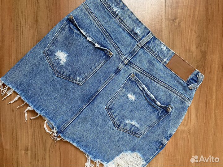 Джинсовая юбка zara мини