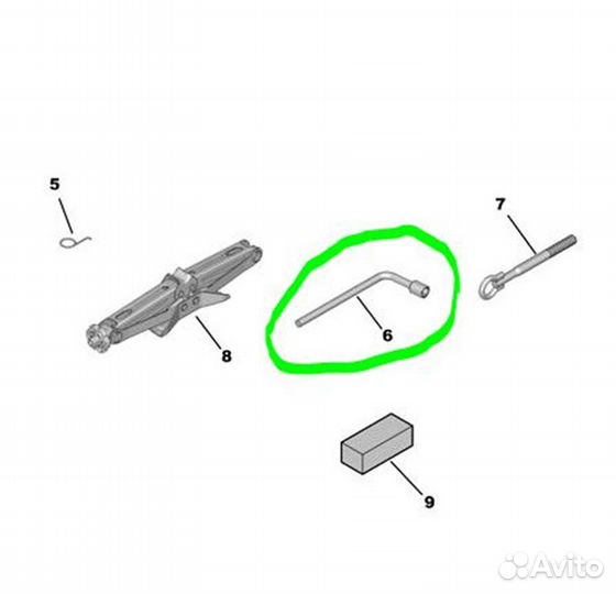 Ключ колесный Peugeot Traveller combi L3 H1 дизель