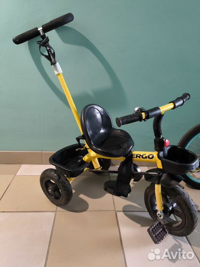 Детский 3х колесный велосипед с ручкой
