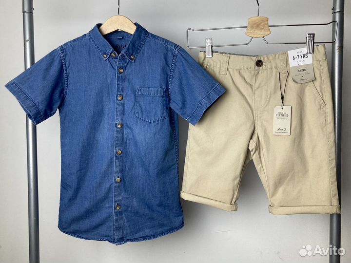 Летние вещи пакетом мальчику 128 hm zara next