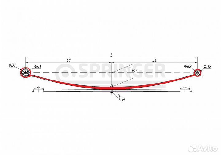 Лист рессоры задней peugeot boxer III