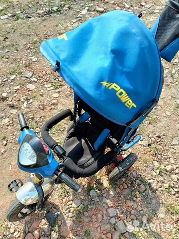 Детский велосипед трехколесный с ручкой