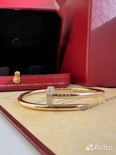 Золотой браслет Cartier гвоздь 585п