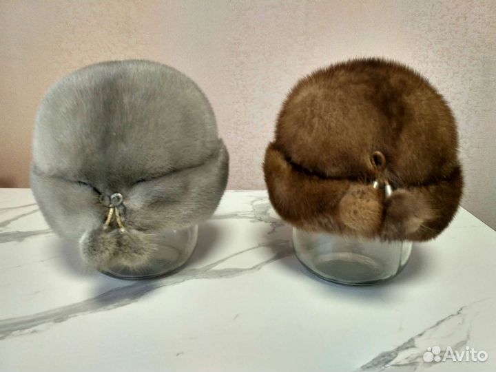 Шапки норковые (2 шт ).Цена за обе шапки
