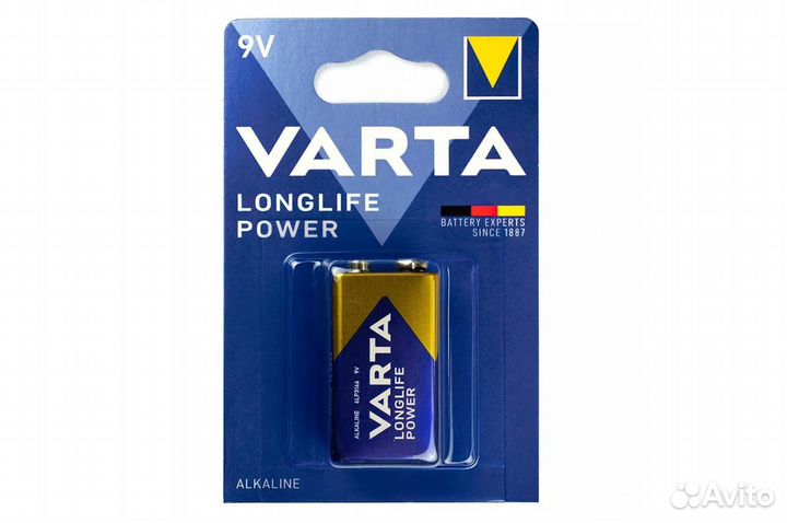 Батарейка Varta Longlife Power 6LR61 (9В) BL-1