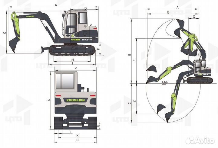 Гусеничный экскаватор Zoomlion ZE60E-10, 2024