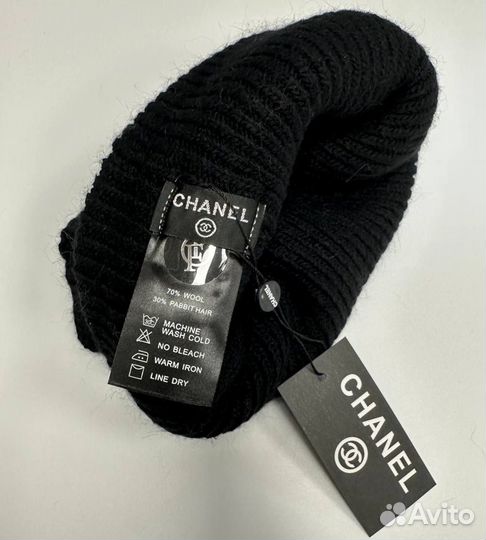 Комплект Chanel шапка, перчатки, шарф
