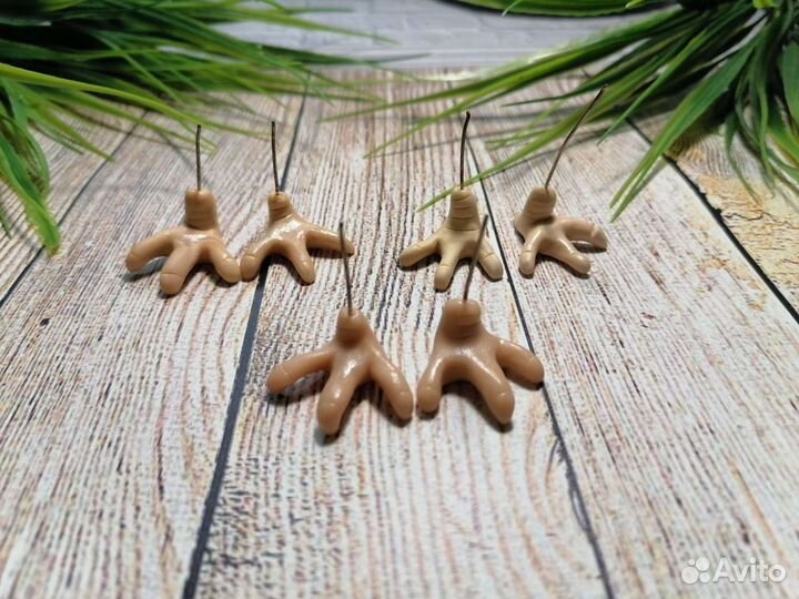 Лапки для игрушек из полимерной глины