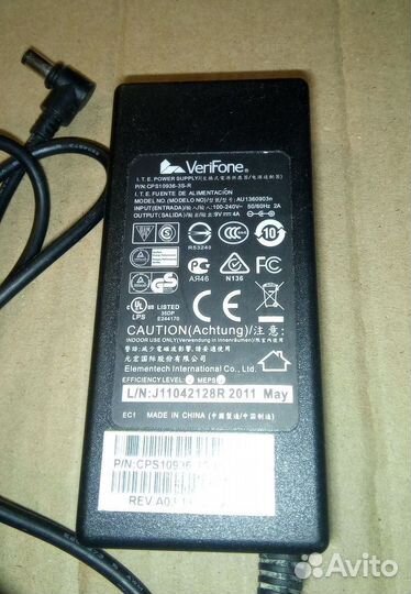 Блок питания VeriFone 9V 4A