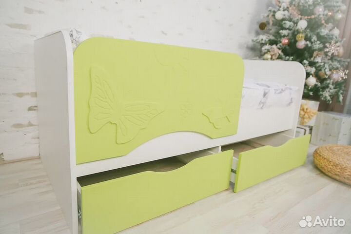 Кровать софа Бабочка с ящиками мдф