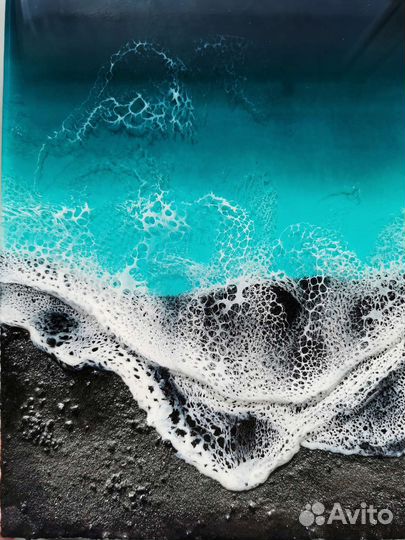 Картина Берег Исландии из эпоксидной смолы