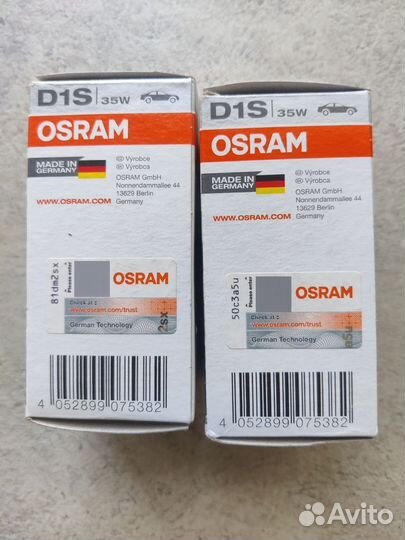 Ксеноновые лампы osram d1s 35w