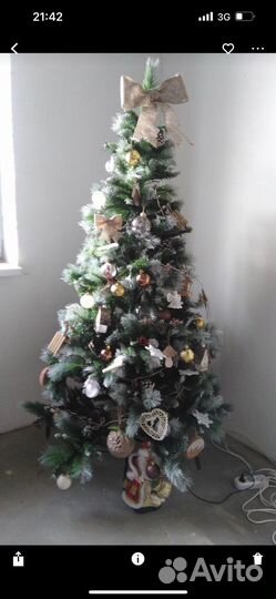 Ель искуственная заснеженная бу пвх