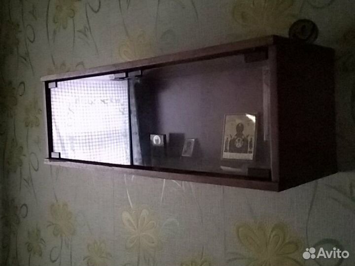 Полка книжная со стеклом СССР