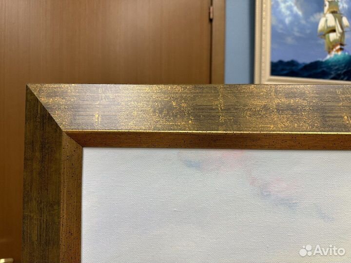 Картина маслом парусник 