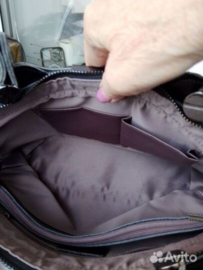 Сумка женская натур.кожа,бу в хор. сост, чёрная