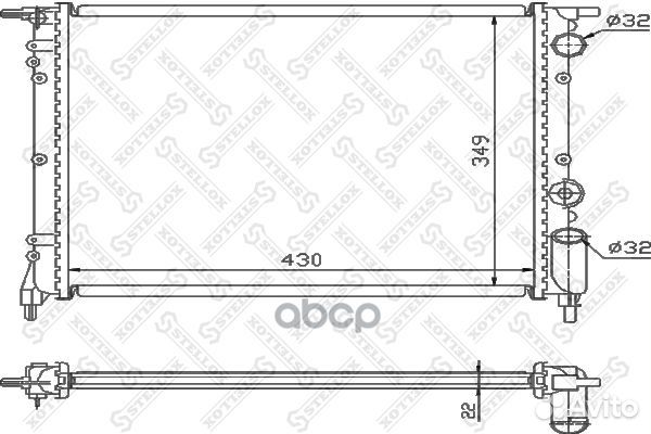 10-25106-SX радиатор системы охлаждения без AC