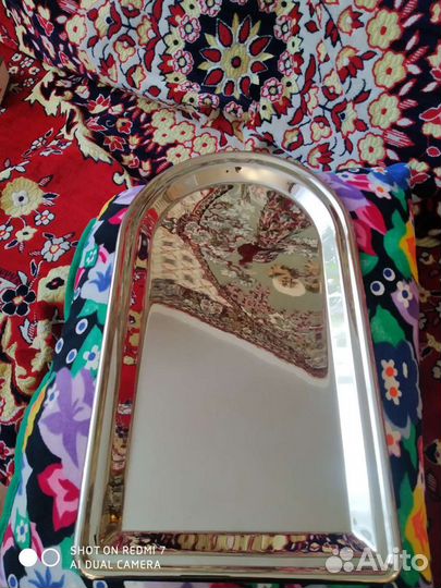 Поднос Кольчугино латунный самоварный