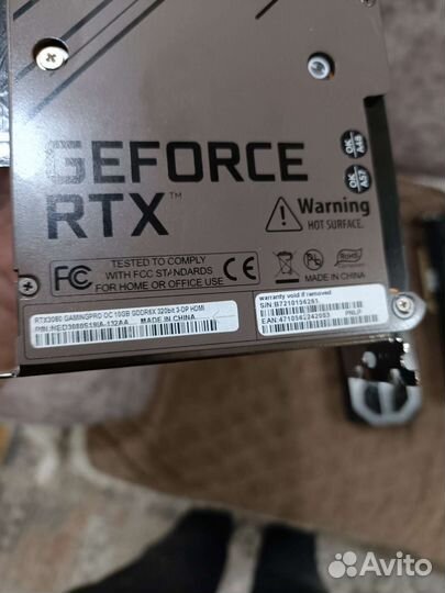 Видеокарта Palit GeFors RTX 3080 gaming PRO