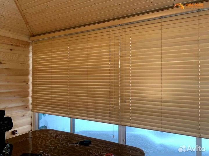 Деревянные жалюзи сосна бамбук