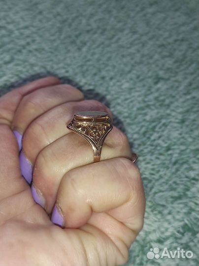 Золотое кольцо 585 пробы лодка