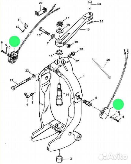 Датчики трим положения колонки mercruiser bravo