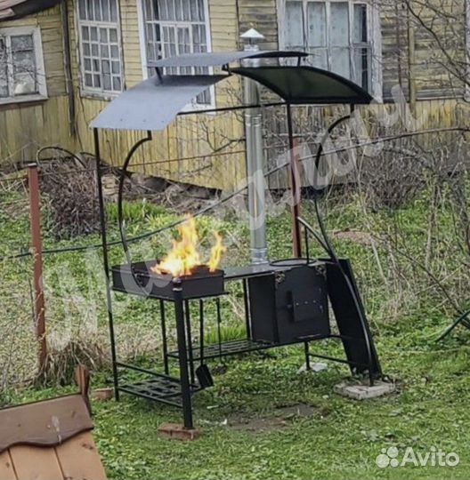 Мангал с крышей
