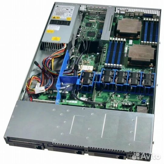 1С Сервер Intel r1304, 16гб, raid, SSD
