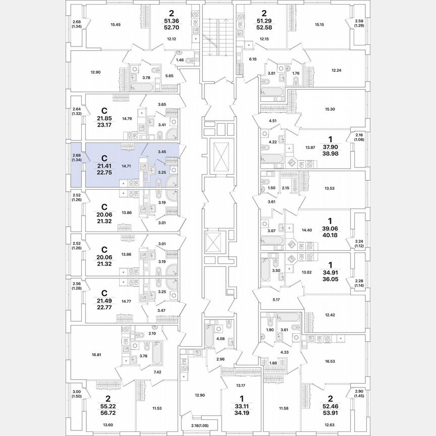 Квартира-студия, 22,8 м², 6/12 эт.