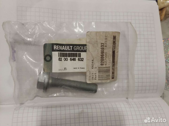 Болт шкива коленвала renault logan