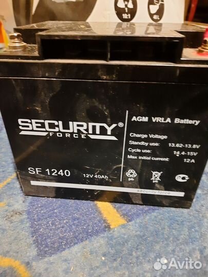 Аккумулятор security force sf 1240