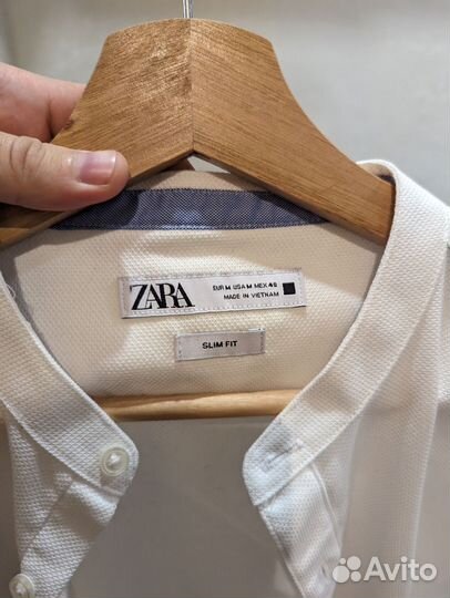 Рубашка zara воротник стойка сорочка