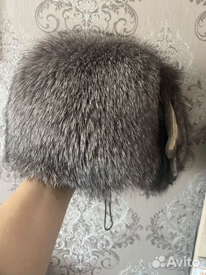 Шапка чернобурка женская