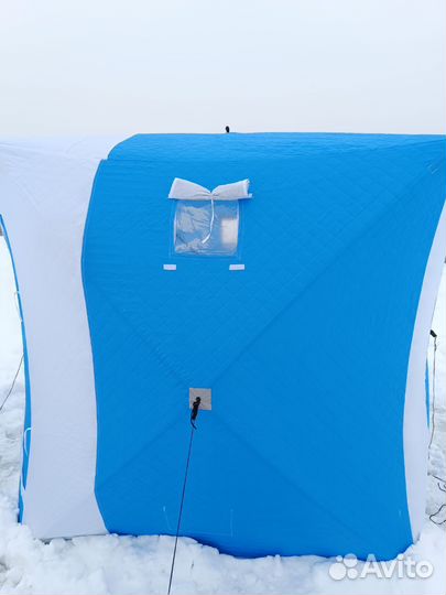 Палатка для зимней рыбалки куб трехслойная