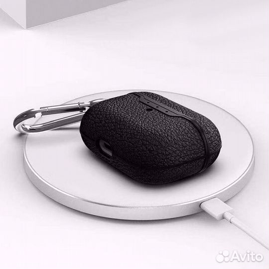 Чехол TPU текстурный Для AirPods Pro, Черный