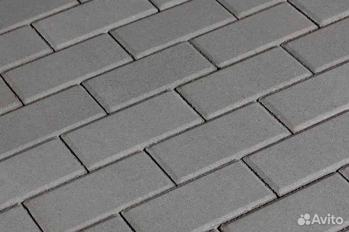 Тротуарная плитка 100х200х60 мм серая в наличии