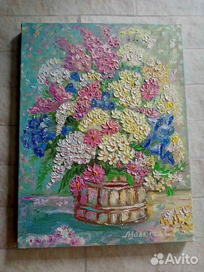 Картина маслом букет
