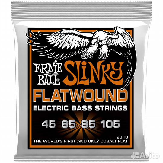 Струны для бас-гитары Ernie Ball 2813 Slinky Flatw