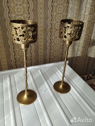 Подсвечник латунь СССР