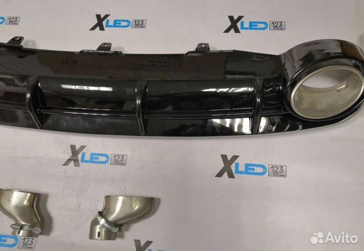 Юбка заднего бампера Audi A6 C7 a6c7 RS6 дорест