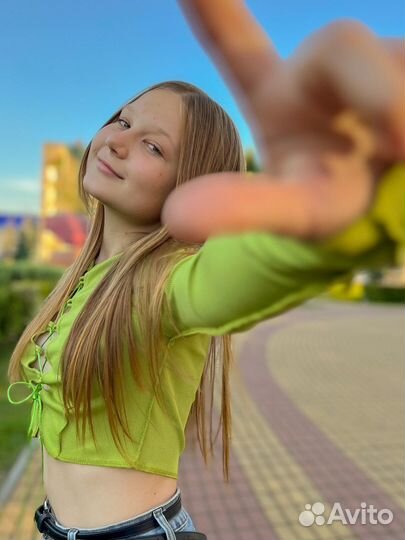 Кроп топ с длинным рукавом