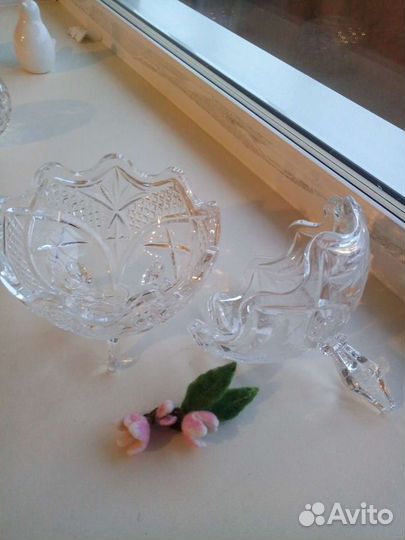 Конфетницы хрустальные