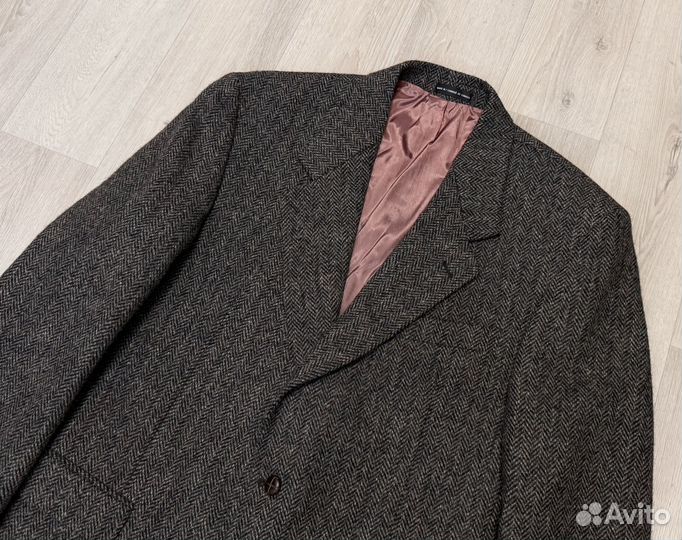 Harris Tweed USA твидовый пиджак шерсть burberry