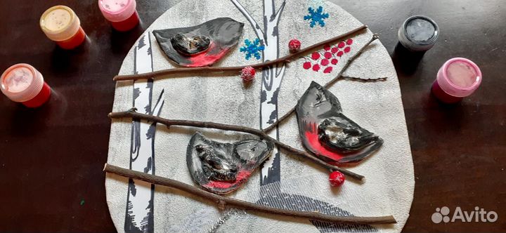 Поделка птицы зимой