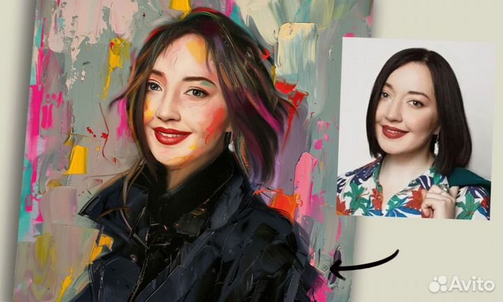 Портрет по фото человека или питомца