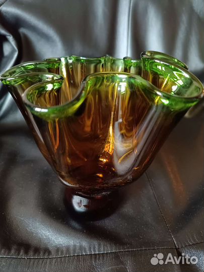 Ваза цветное стекло СССР